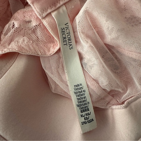 Victorias Secret Valentines Day Pink Lace Lips Kisses Lace Teddy Lingerie XL - Picture 7 of 7